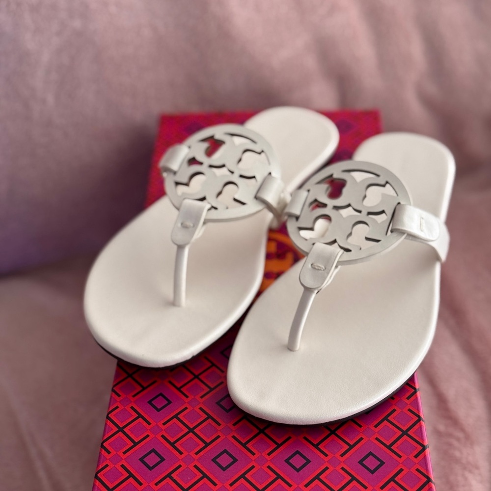 Tory Burch Ivory Miller Sandals